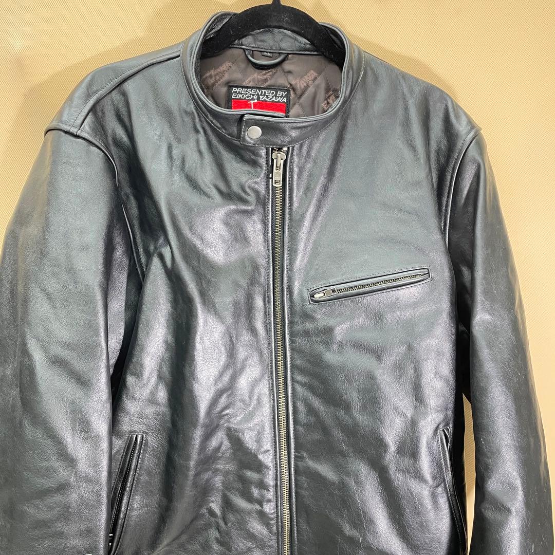 AF052 希少 矢沢永吉 革ジャン レザー ライダースジャケット LL - メルカリ