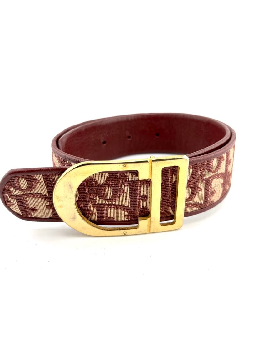 Christian Dior トロッター柄 ヴィンテージベルト CDロゴバックル