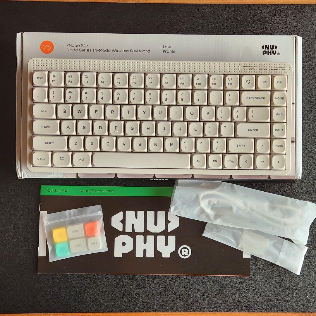 Nuphy Node 75 Lunar White 赤軸 Red Nano