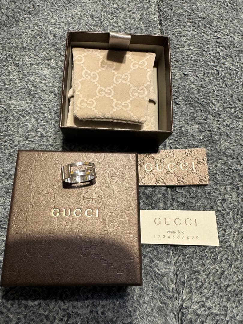 GUCCI グッチ ブランデッドG リング 18号 メンズ/レディース 925