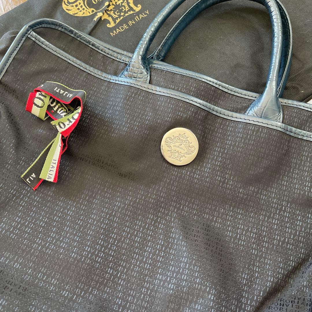 オロビアンコイタリア製 クロコ型押し ビジネスバッグ 送料無料 Orobiancoオロビアンコ イタリア製クロコ型押しレザートート