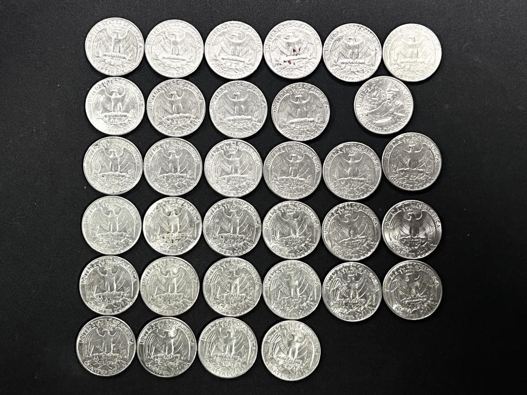 M1284【ワシントンクォーターダラー 1965年～1998年まとめて34年間