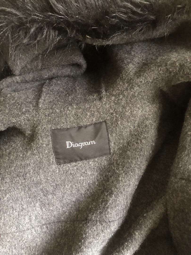 美品】グレースコンチネンタルヘリンボーン フェイクファーロング