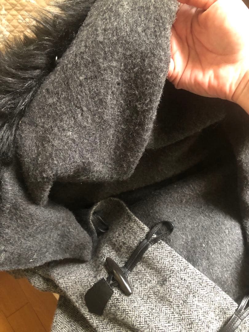 美品】グレースコンチネンタルヘリンボーン フェイクファーロング