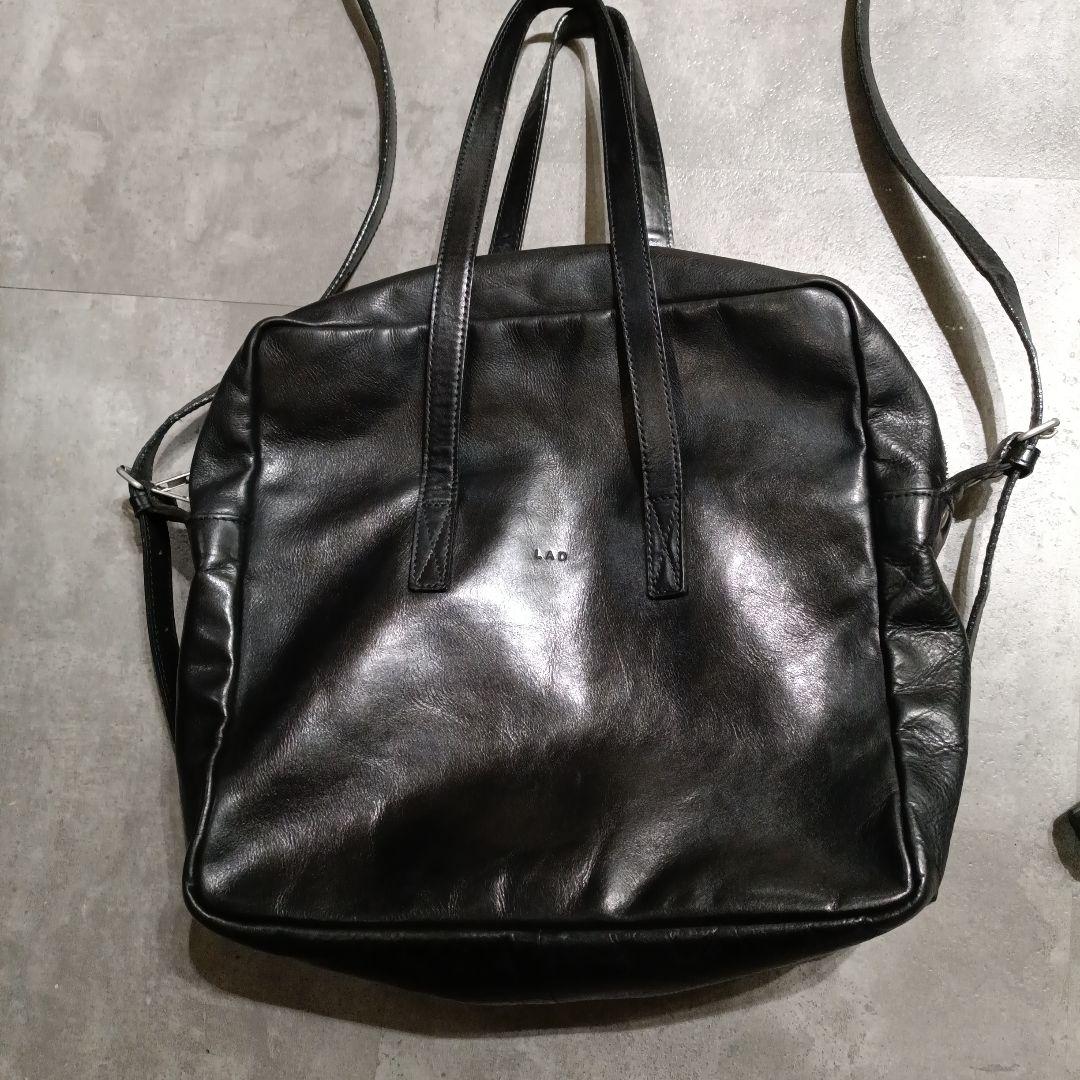 Lad musician レザーバッグ スクエア トート ショルダー ラッド