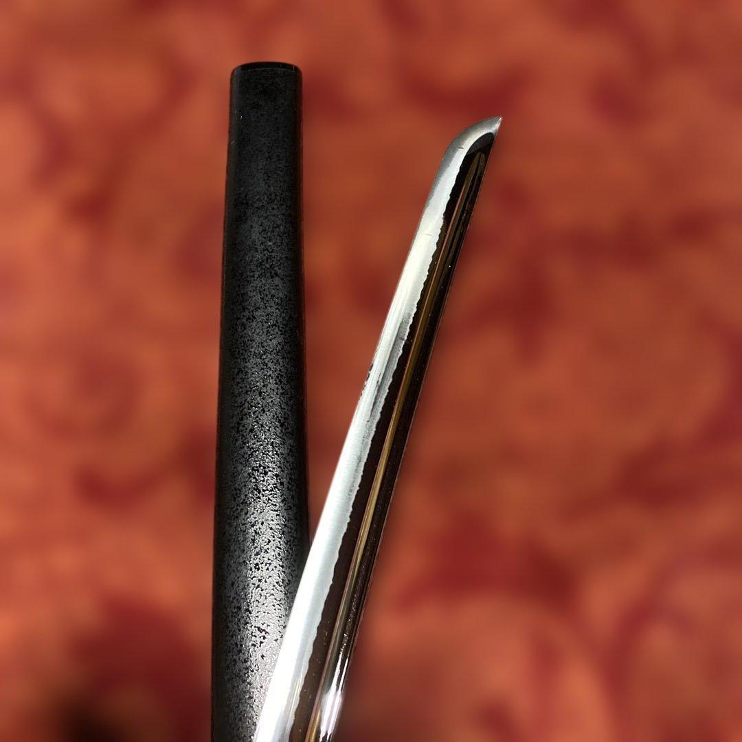 豪華居合刀 黒革巻柄 鶴松図楕円鍔 黒梨地鞘 - メルカリ