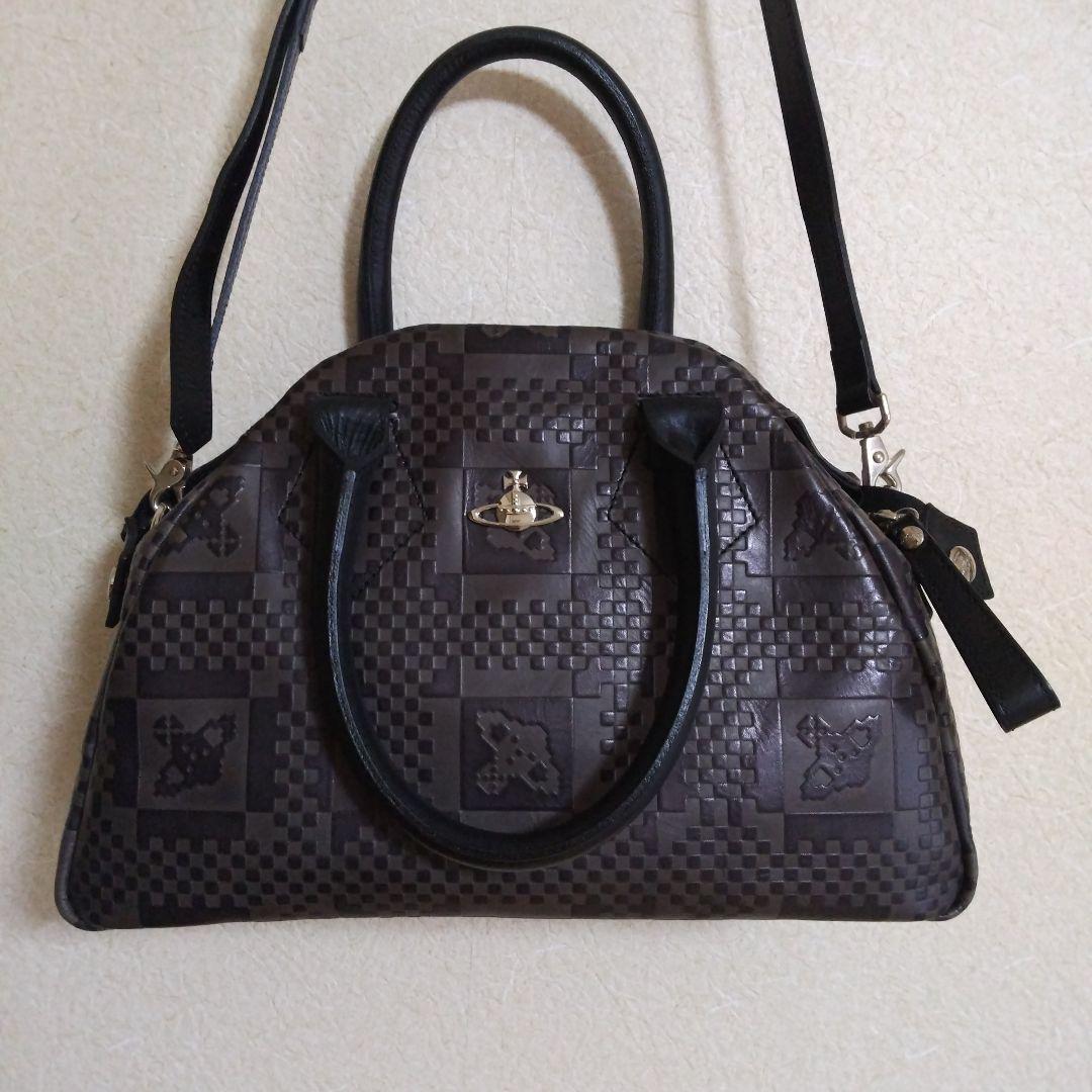 ヴィヴィアンウエストウッド レザー ボストンバッグ