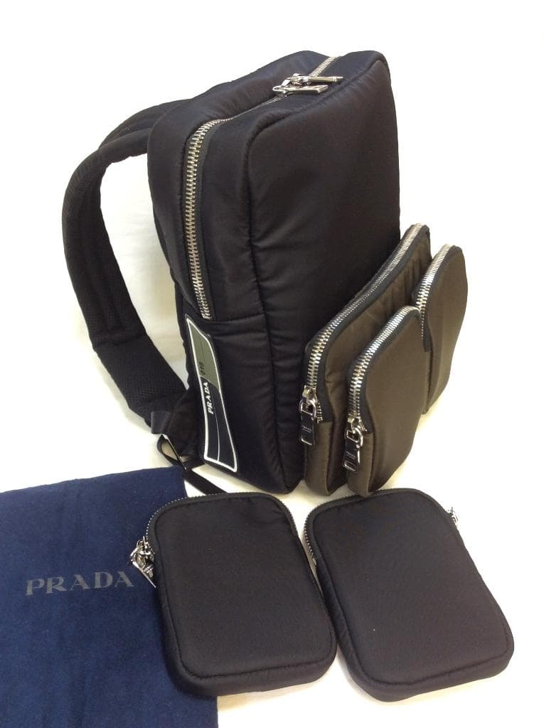 プラダ TESSUTO POCKET バックパック リュックサック カーキ 楽天市場】PRADA プラダ バックパック リュックサック デイパック