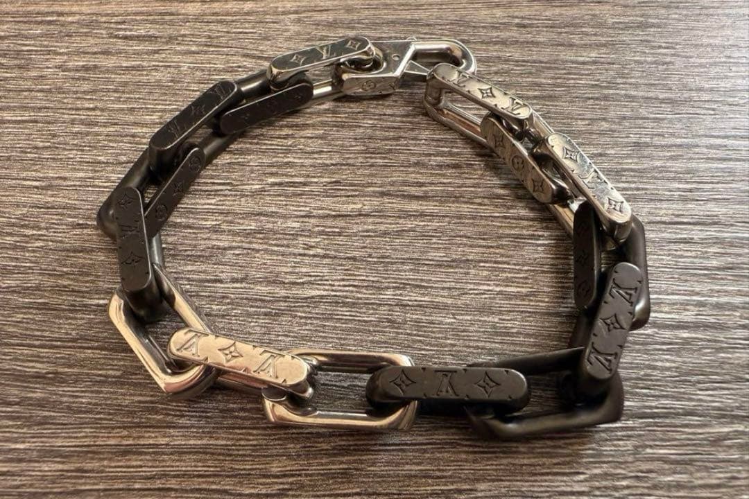 ルイヴィトン M00687 コリエチェーンモノグラムブレスレット メンズ L