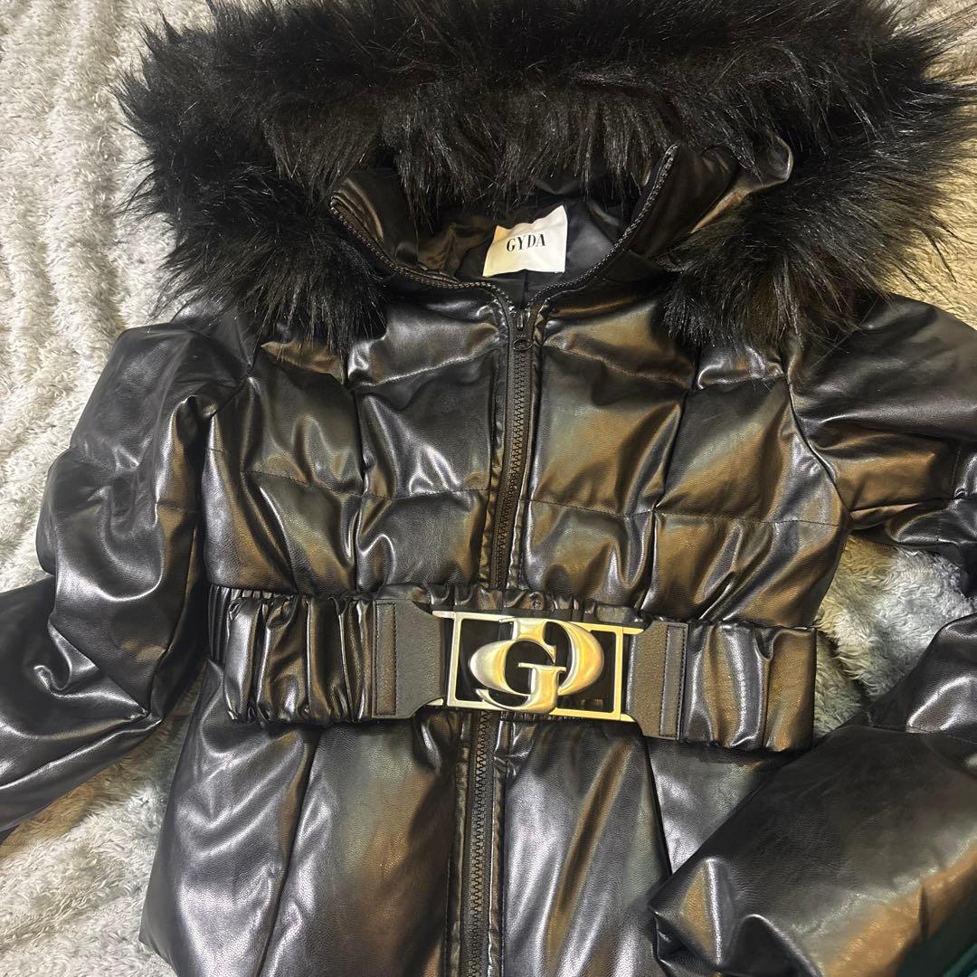 華　　　　　　GYDAレザーショートダウン　ベルト付き