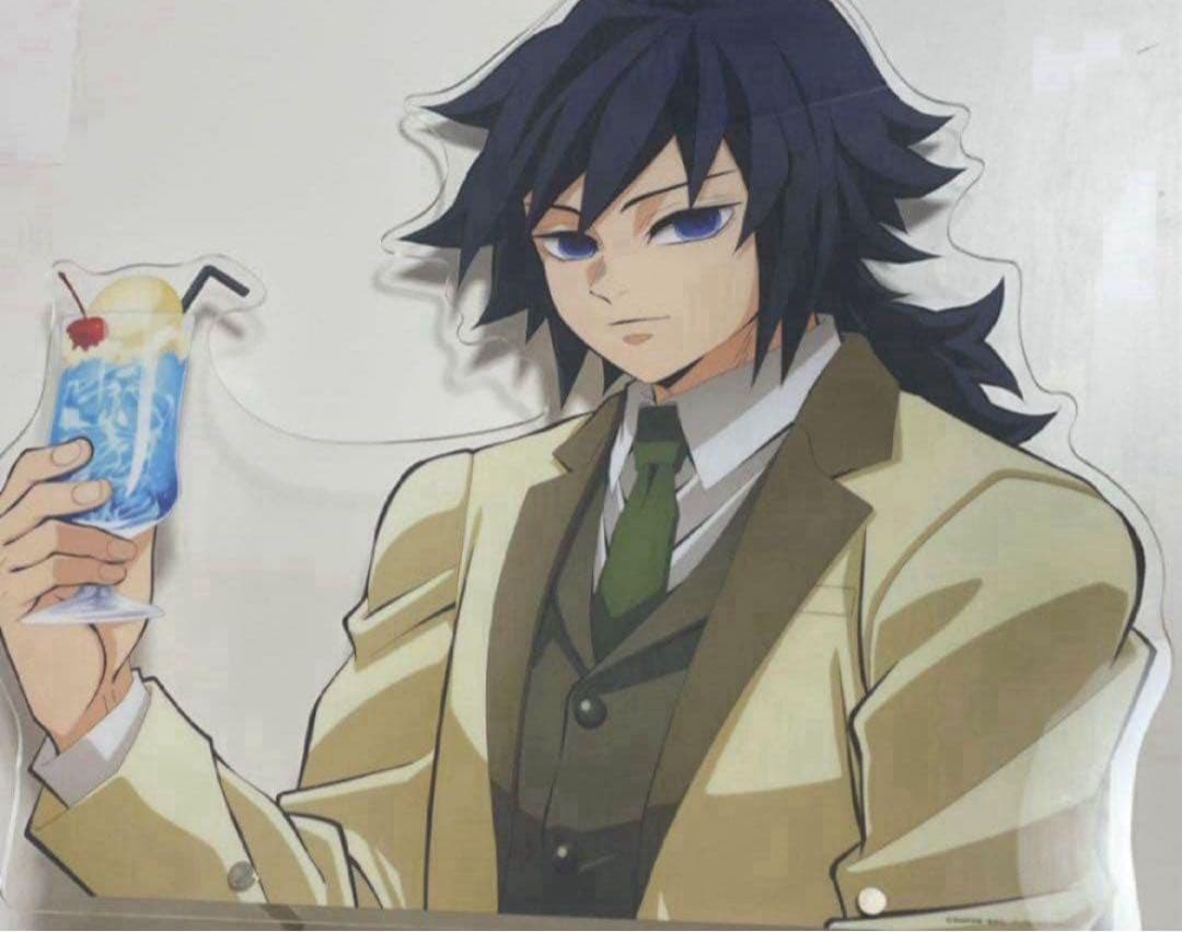 鬼滅の刃 AGF2024 純喫茶 バストアップアクリルパネル 冨岡義勇 鬼滅の刃 冨岡義勇 AGF 純喫茶 一緒に純喫茶 ビッグアクリルパネル