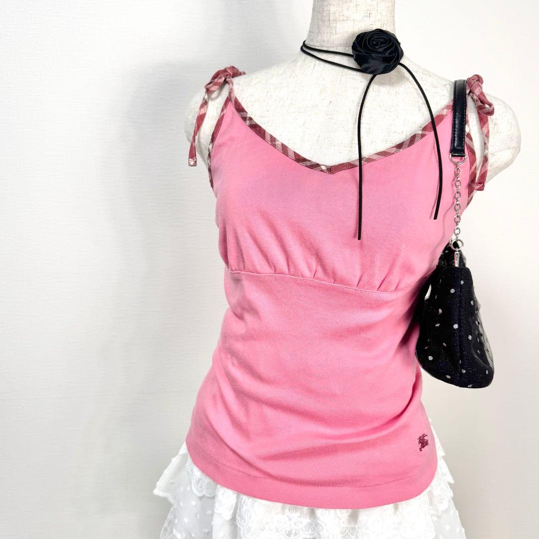 y2k❤️ BURBERRY BLUE LABEL パイピング キャミソール