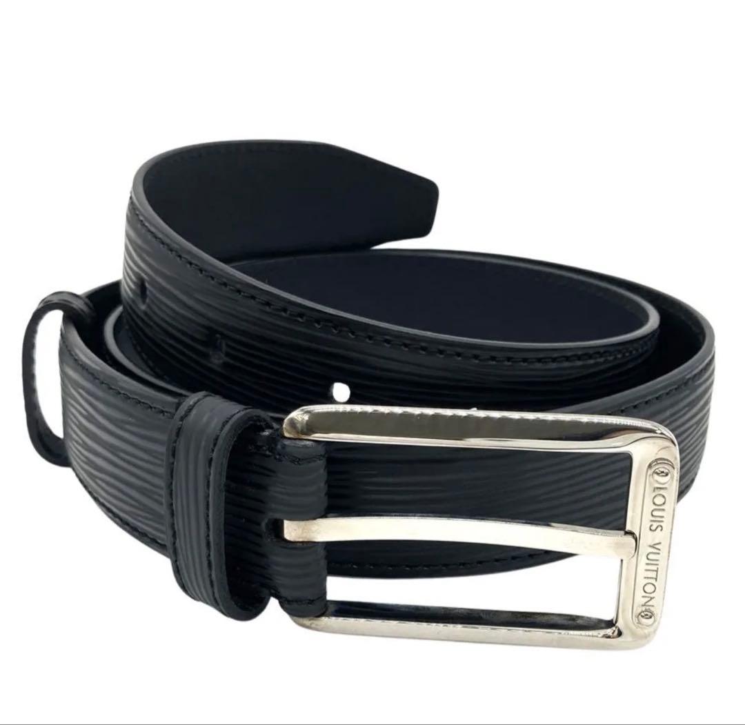 ルイヴィトン ベルト エピ 85cm CA0068 ノワール メンズ【中古】