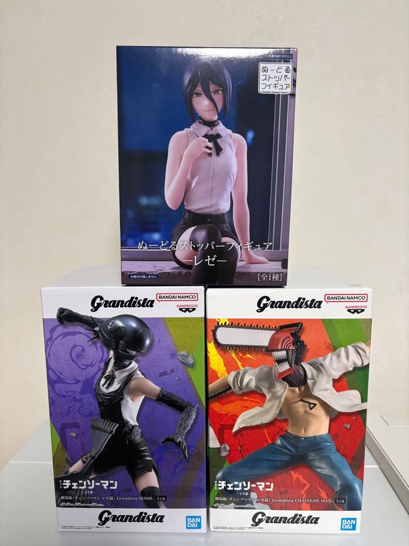 チェンソーマンレゼ篇　grandistaぬーどるストッパー　3点セット レゼ ヌードルストッパー レゼ チェンソーマンGrandista 3点セット