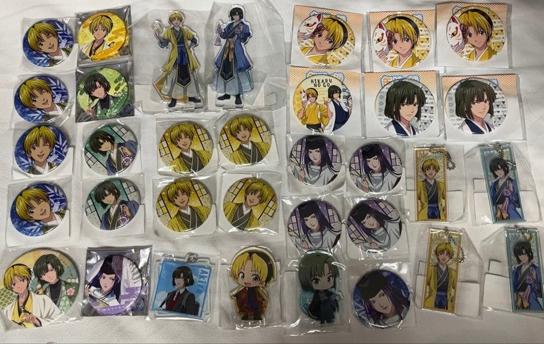 ヒカルの碁　進藤ヒカル　塔矢アキラ　七夕　くじ　花鳥風月　缶バッジ　アクスタ ヒカルの碁 進藤ヒカル 塔矢アキラ 七夕 くじ 花鳥風月 缶バッジ