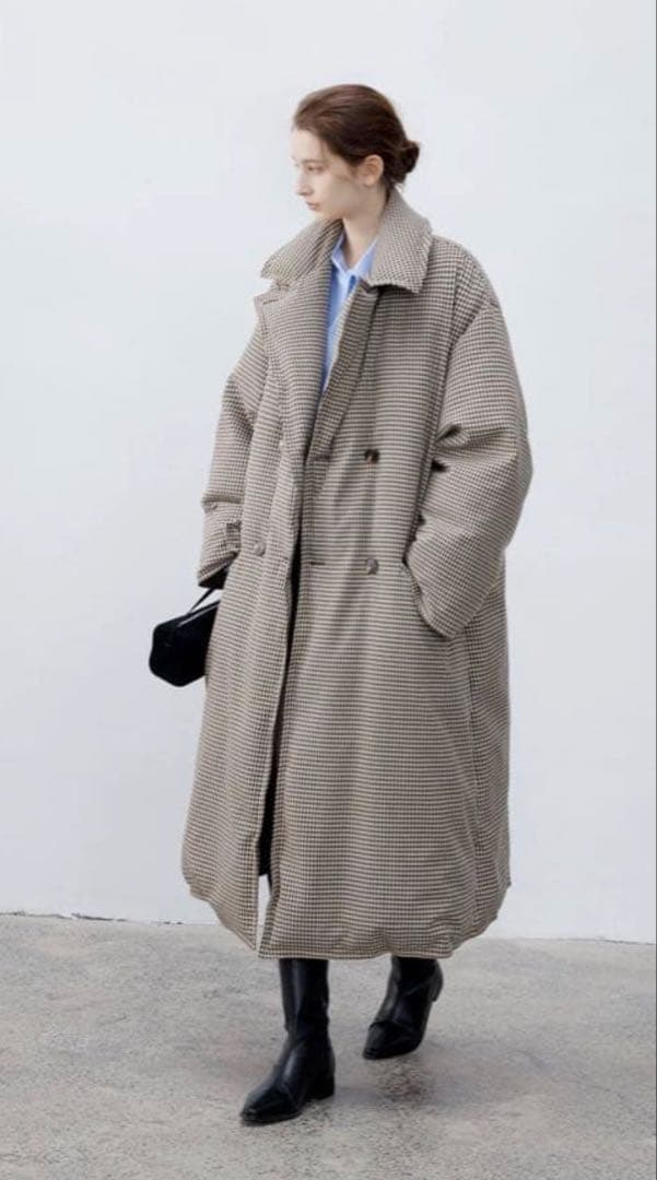 tageechita CLASSIC PLAID DOWN COAT - メルカリ