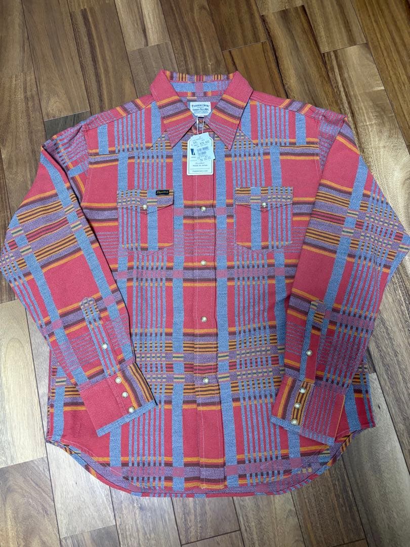 PHERROW'S フェローズ ブランケットチェックウエスタンシャツサイズ44