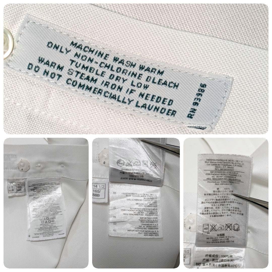 ビンスキー様ご購入 USA製 ブルックスブラザーズ 白 14 1/2-31 - メルカリ