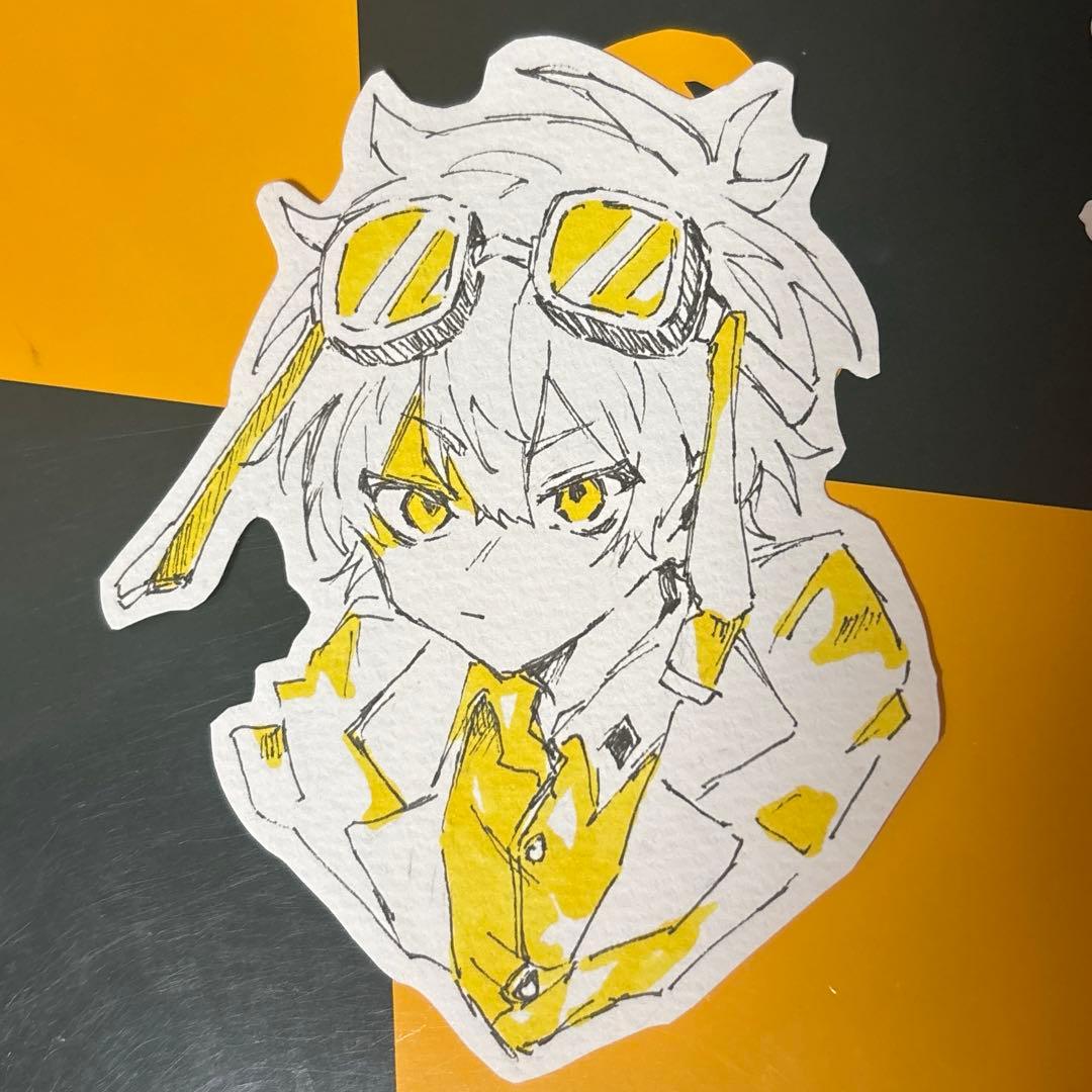 手描き イラスト ステッカー風 オリジナル - メルカリ