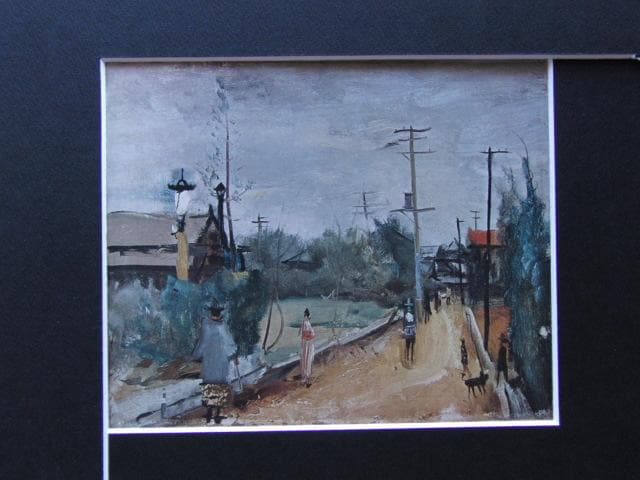 佐伯祐三、【下落合風景（６）】、新品高級額 額装付、年代物・希少画集画