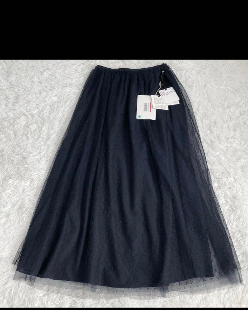 【新品未使用】レッドヴァレンティノ　ロング丈スカート・チュール・ドット