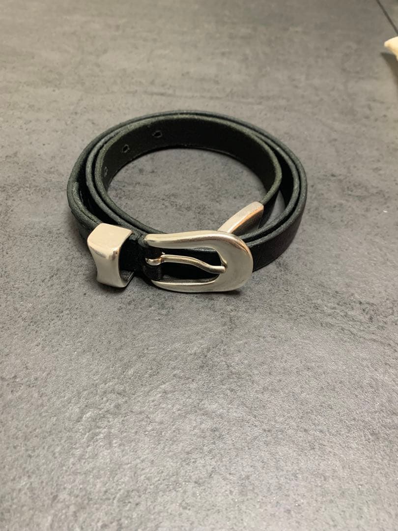 Our Legacy ブラック レザー ベルト 80