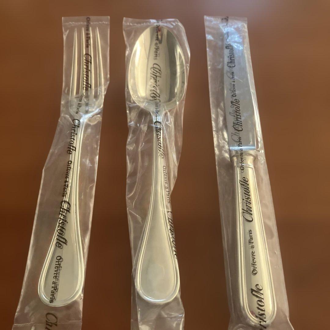 新品　未使用　未開封クリストフル　カトラリーセット（フォーク・スプーン・ナイフ） クリストフル 未開封 スプーン フォーク - メルカリ
