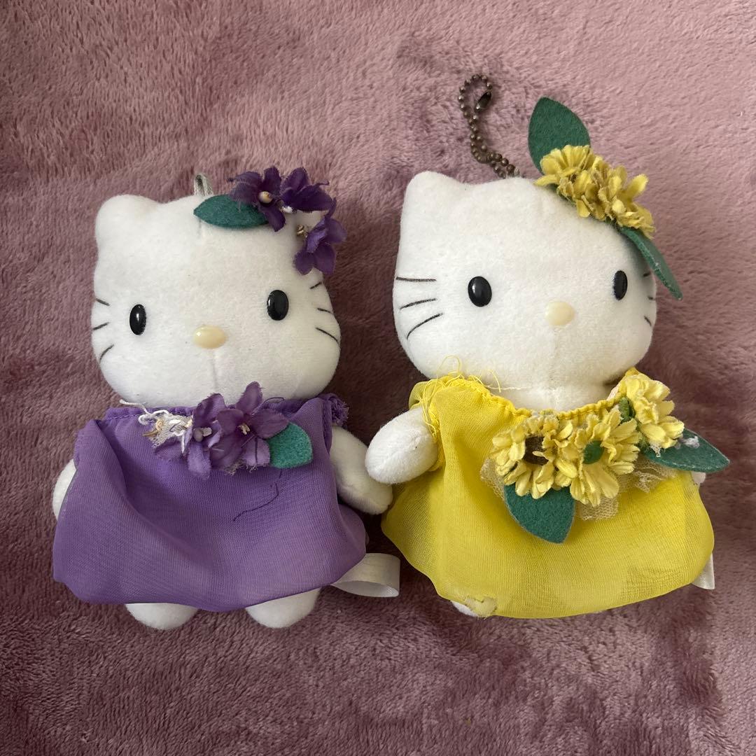 ハローキティ フラワーガーデン ぬいぐるみ 2000年製 レトロ 平成