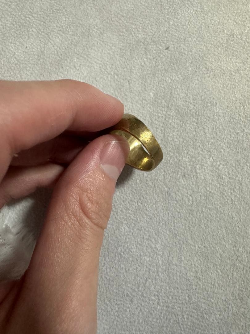 【磁石反応なし】 K18 刻印リング 10.3g