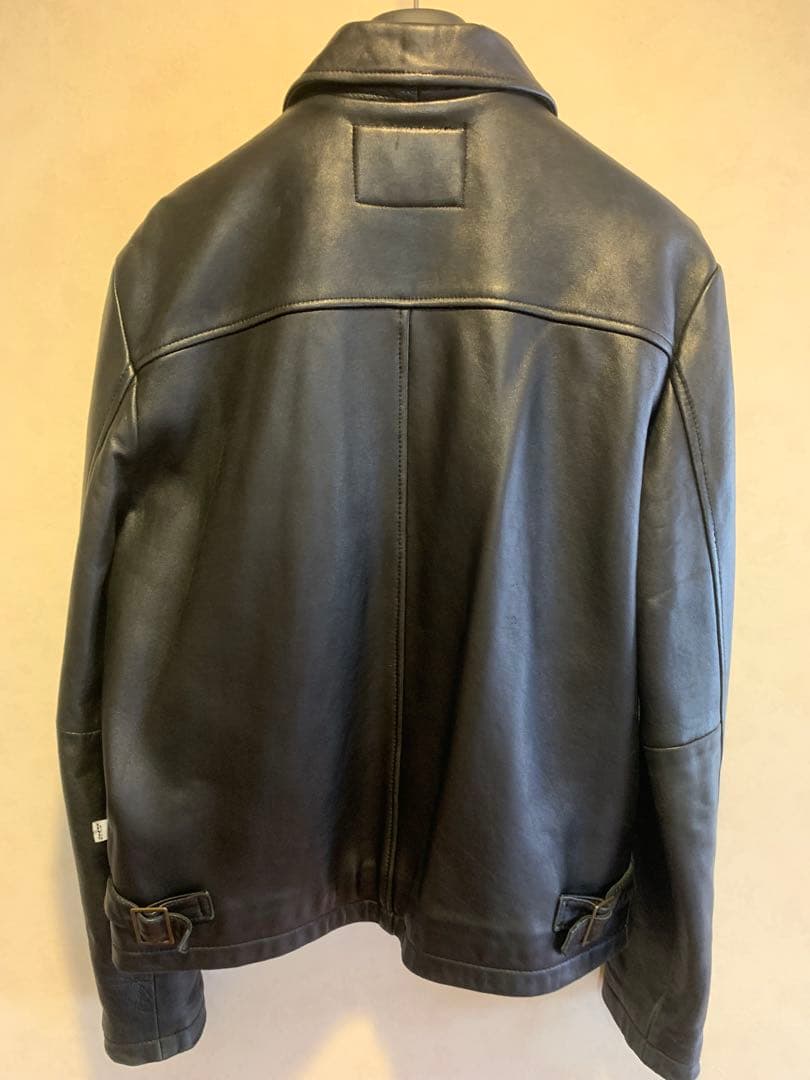 希少本物美品高級羊ラムレザーホワイトLEVI'Sリーバイスライダース