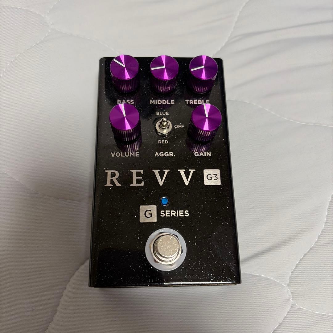 ギター REVV G3 black sparkle Revv G3 Purple Channel Preamp/Overdrive/Distortion Pedal - Black