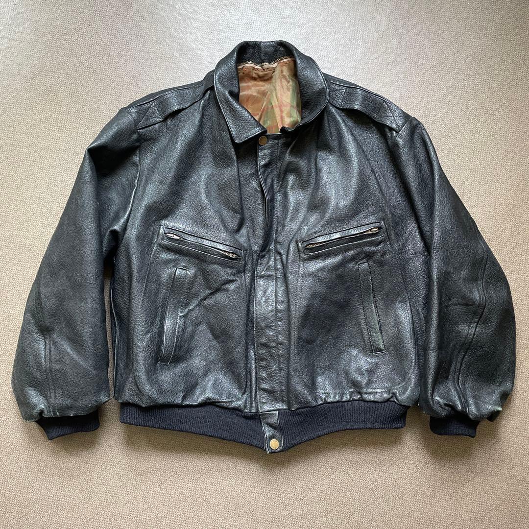 【希少】80年代 C.P.Company レザーブルゾン ジャケット 50