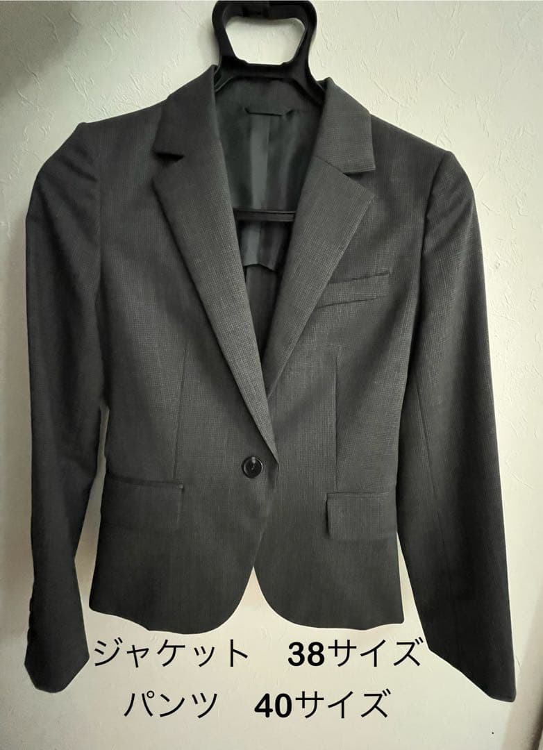 スーツ　上下　スーツカンパニー　新品　グレー　ウォッシャブル