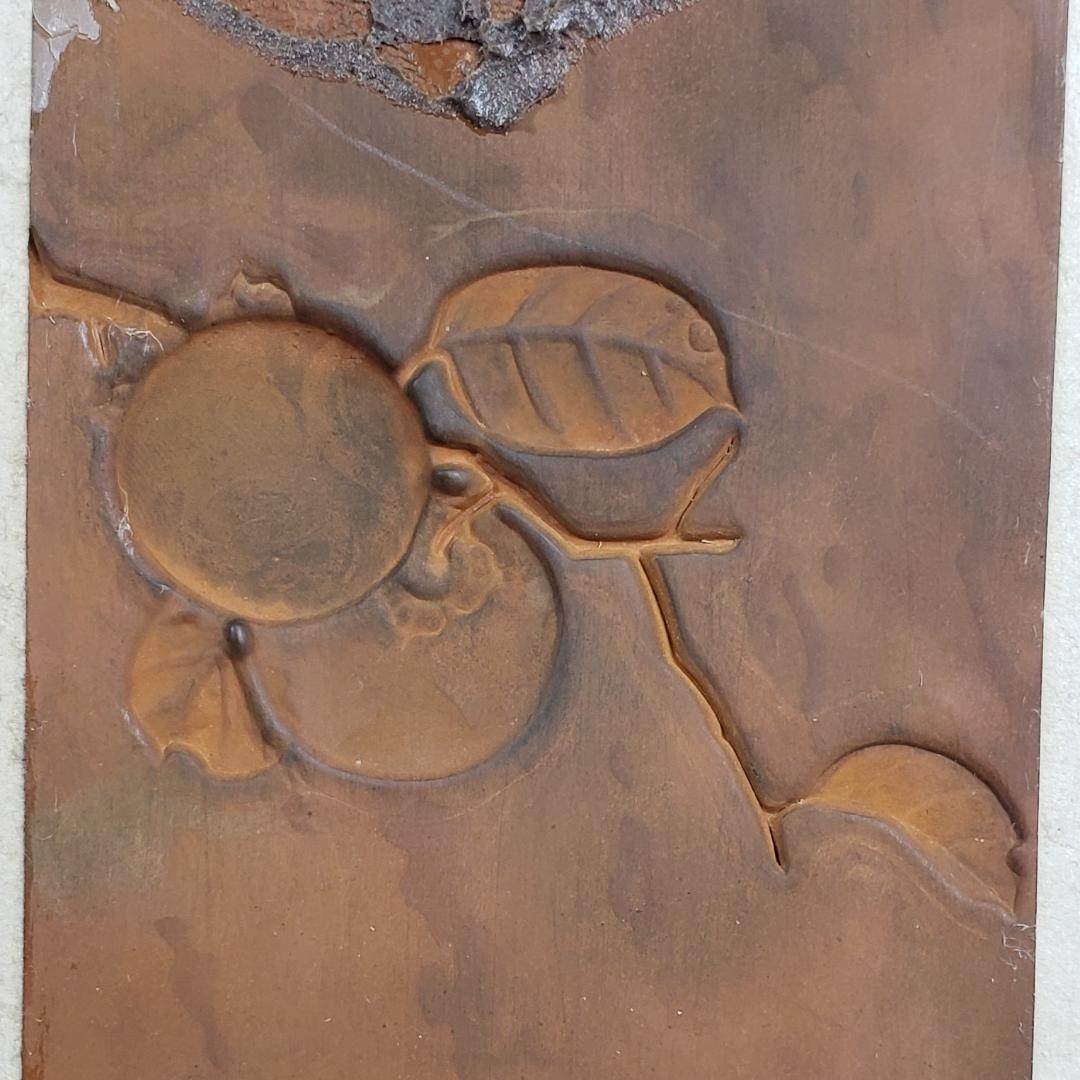 ◇加納夏雄『富士に柿之図、柿之歌』彫金◇検）海野勝珉 明治金工 後藤