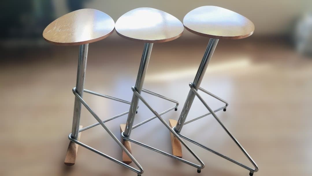 ハイチェア 3脚セットADCORE 楕円形 AD CORE DEVISE