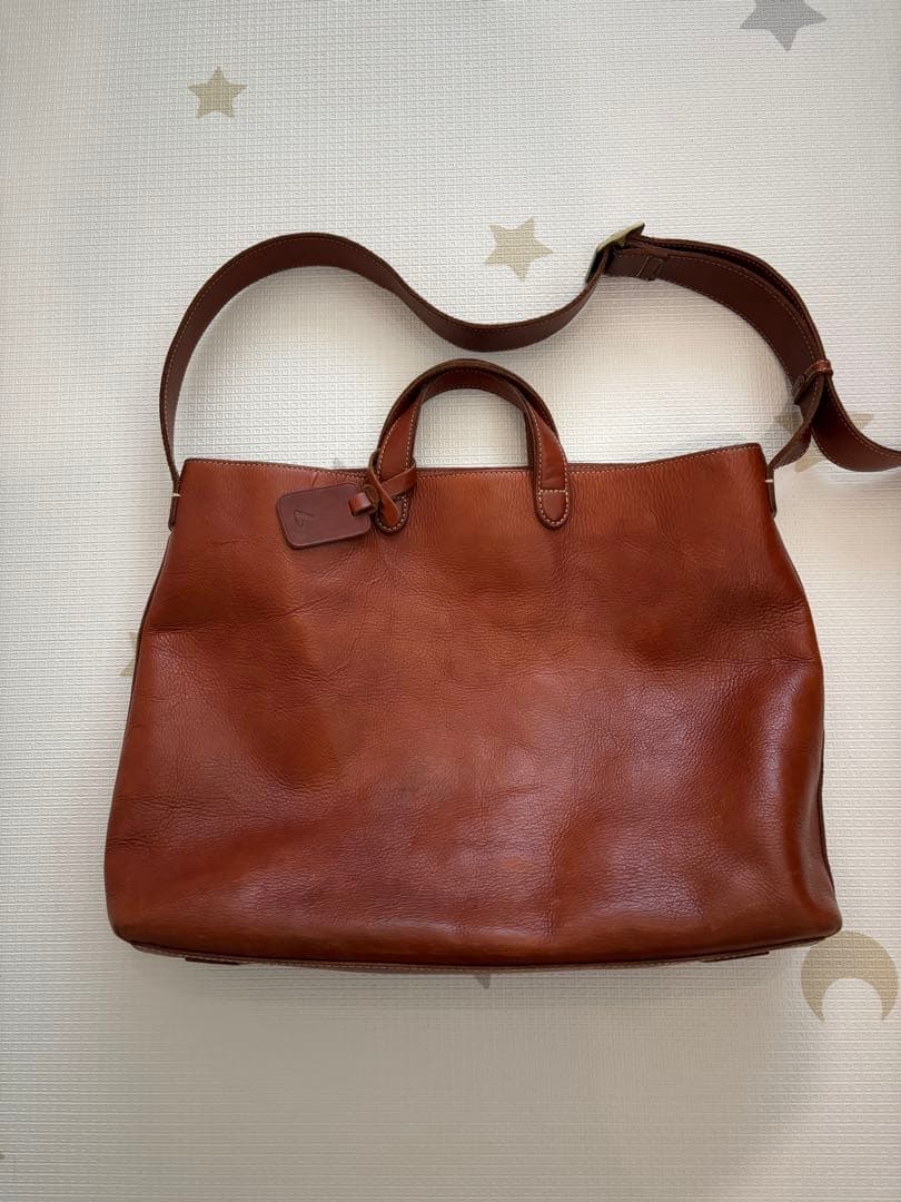 土屋鞄　ラージトート　ブラウン