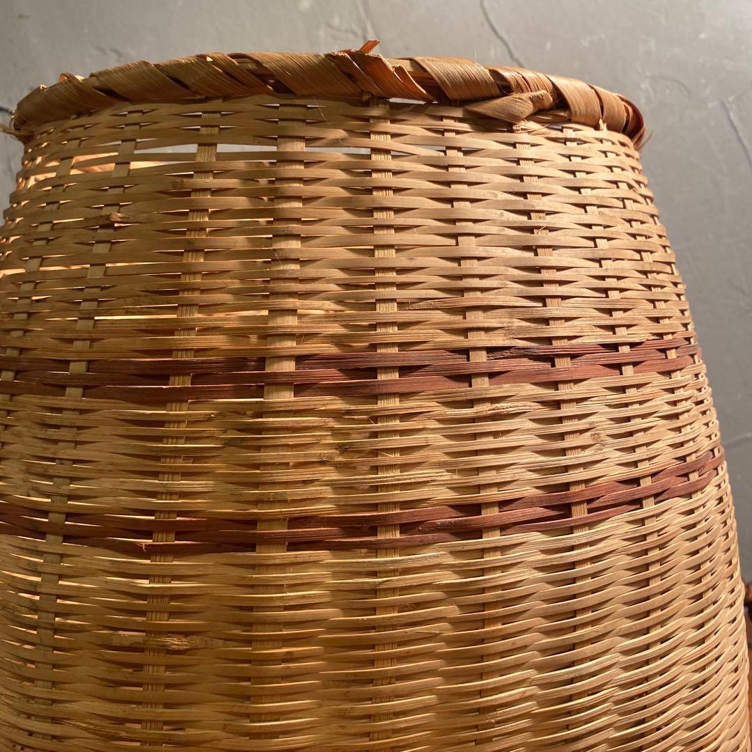 昭和レトロ 古道具 古民具 竹籠 背負いカゴ 骨董品 竹細工 山菜 - メルカリ