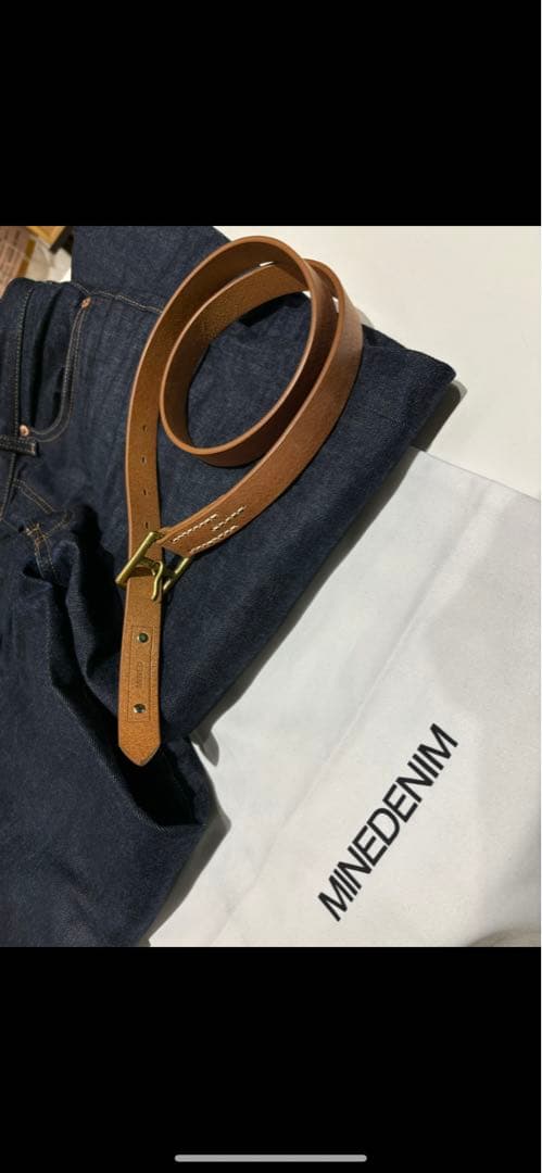 MINEDENIM マインデニム　木村拓哉着用ブラウンレザー ベルト