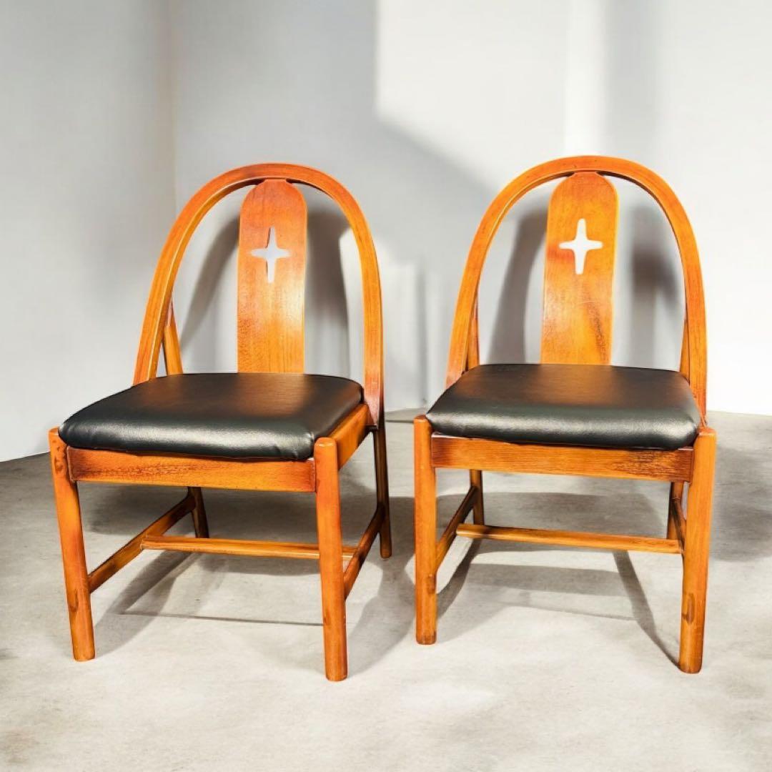 HR614 【希少デザイン】 karimoku チャーチ　十字　チェア