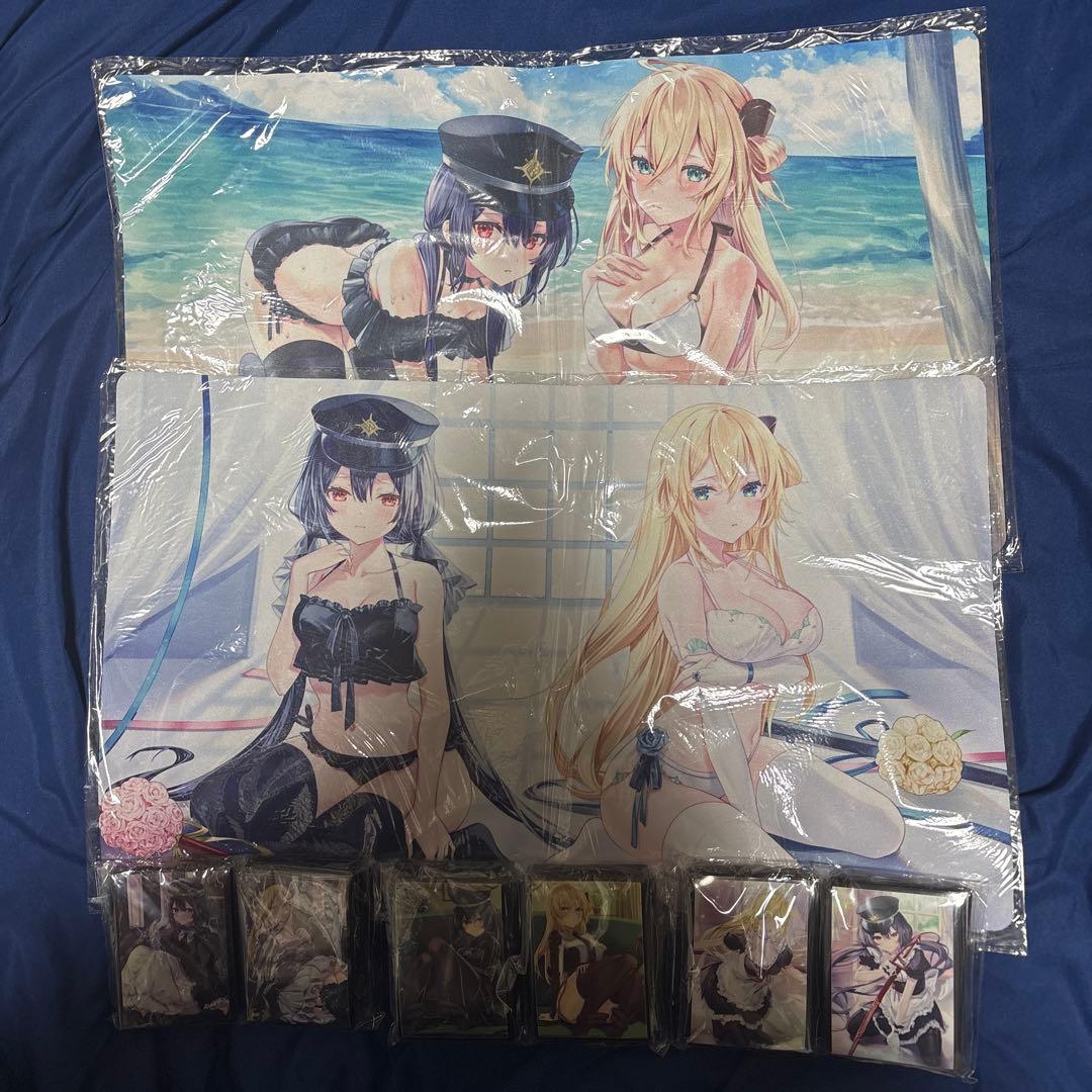 ミッドナイトブルー　遊戯王　閃刀姫レイ　閃刀姫ロゼ　スリーブ　未開封まとめ売り 遊戯王 閃刀姫 レイ ロゼ スリーブ コミケ 2個セット 1枚の通販