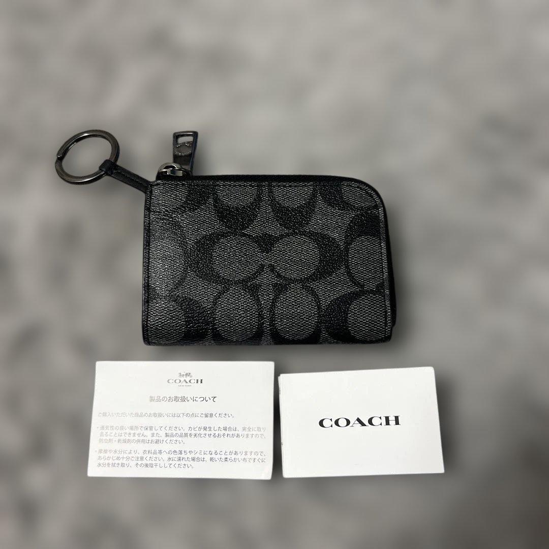 コーチ　COACH シグネチャー　ケース　キーケース　コンパクトウォレット