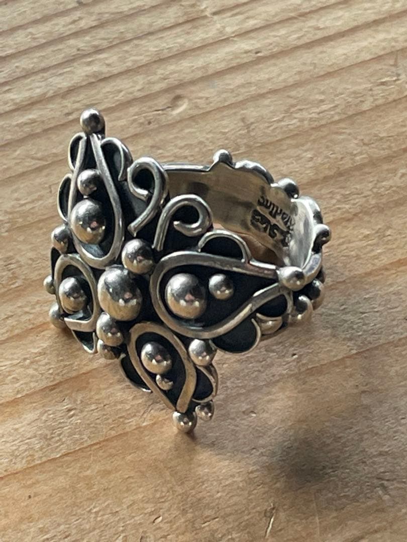 メキシコタスコ⭐︎バタフライ⭐︎ヴィンテージスターリングシルバーリングF. Nlas