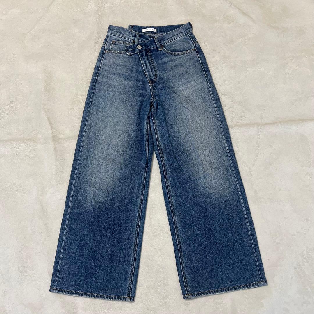 【美品】MOUSSY CROSS WAIST STRAIGHT SIZE1