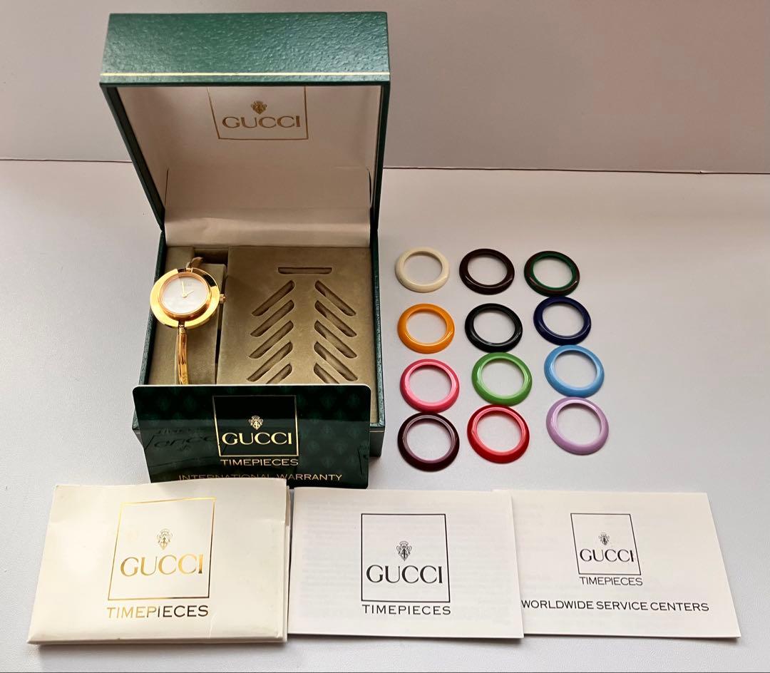 グッチ　レディース腕時計　チェンジベゼル　電池交換済み