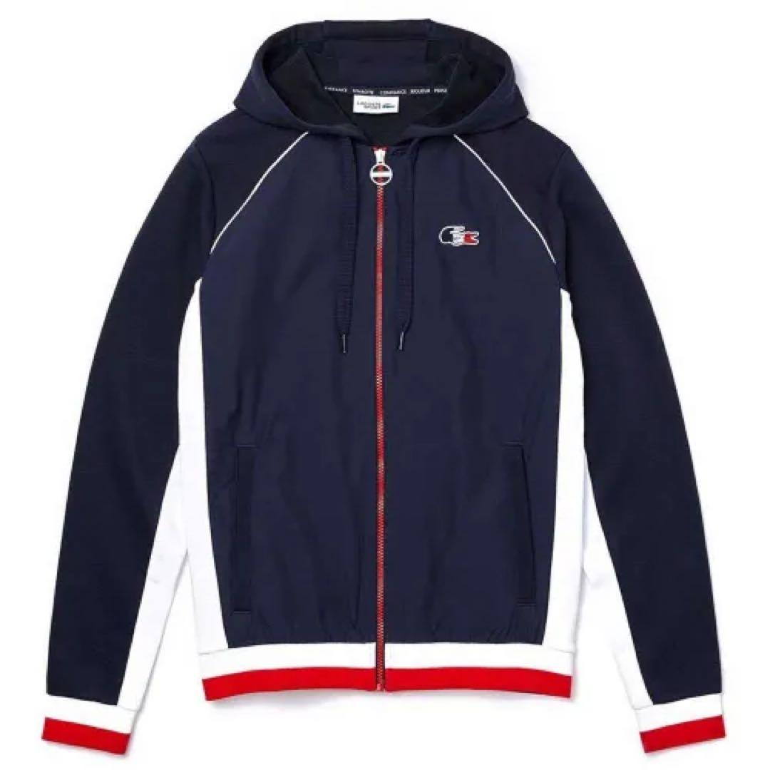 【未使用タグ付き】ラコステ　LACOSTEフード付きジャケット ネイビー