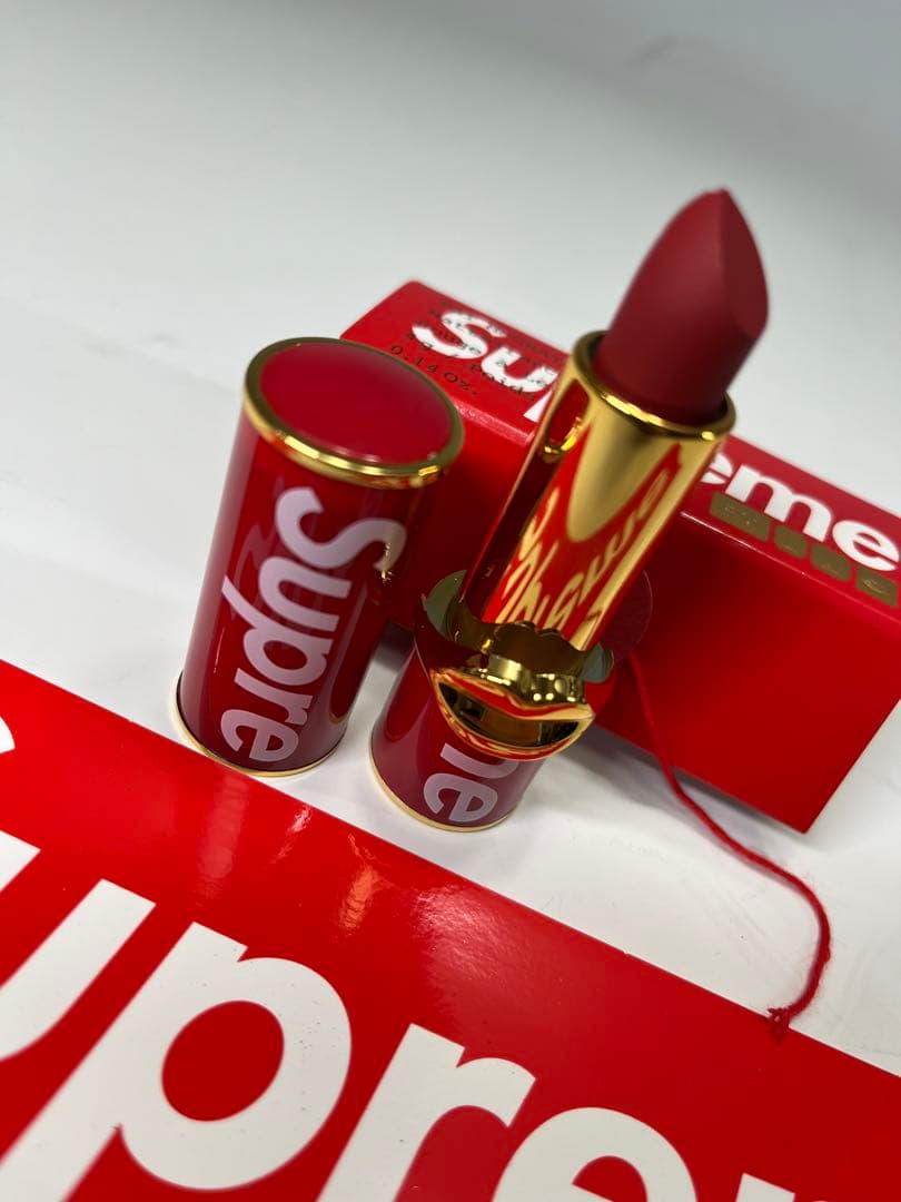 Supreme レッド口紅 ゴールドキャップ