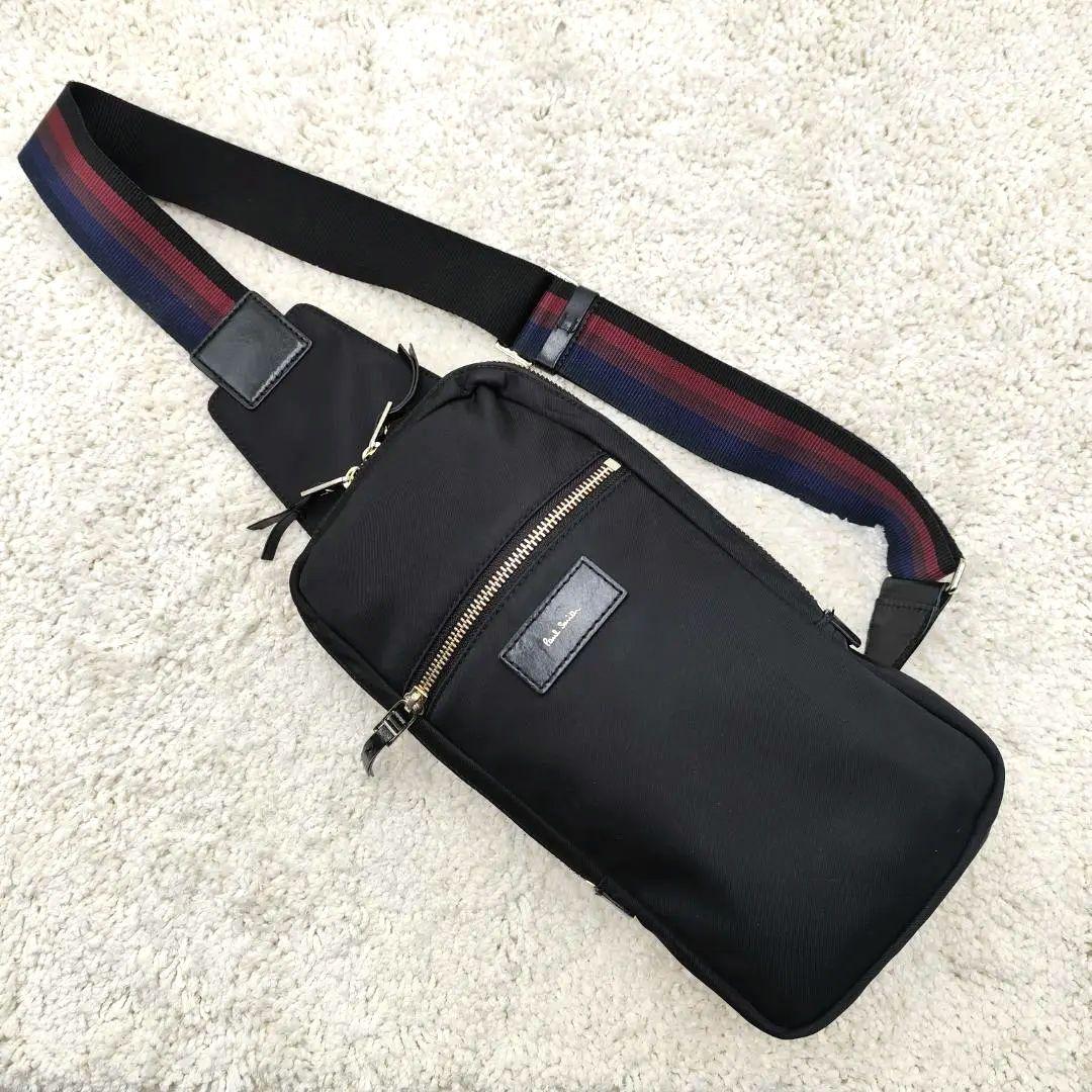 美品 Paul Smith ボディバッグ ショルダー 黒 マルチストライプ 軽量 楽天市場】ポールスミス ショルダーバッグ PAUL SMITH シグネチャー