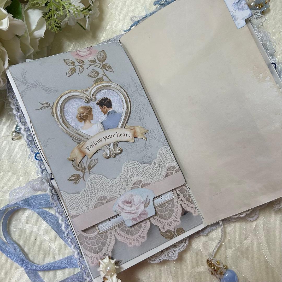 薔薇とレースのジャンクジャーナル・雑記帳 Blue Wedding - メルカリ