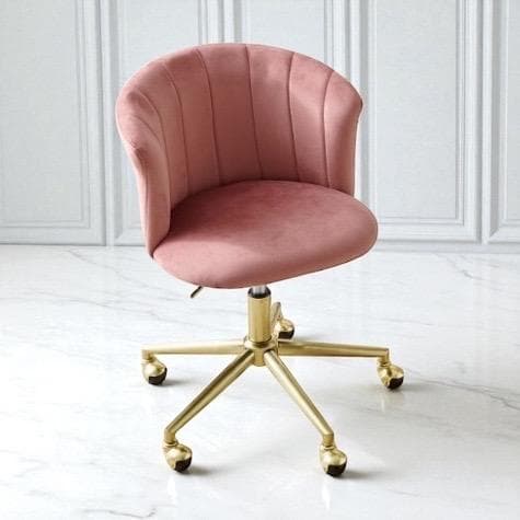 【新品】回転チェア　ベロア調　キャスター付き　スタイリッシュ　アウトレット
