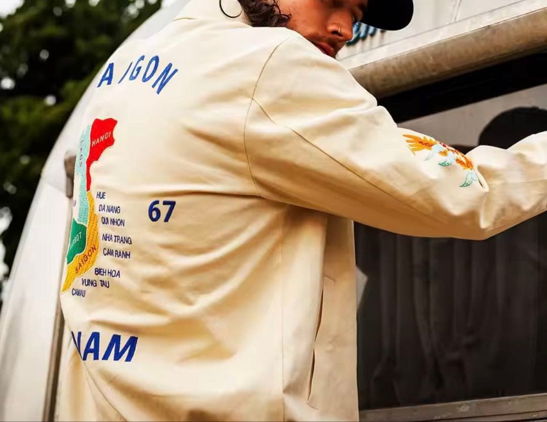 sotk 1976様専用復刻ベトジャン刺繍60スーベニアジャケットアイボリー
